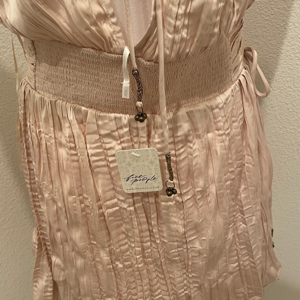 NWT Womens Free People Beige Cream Dress Prosecond Light Sand Size M - Picture 5 of 11